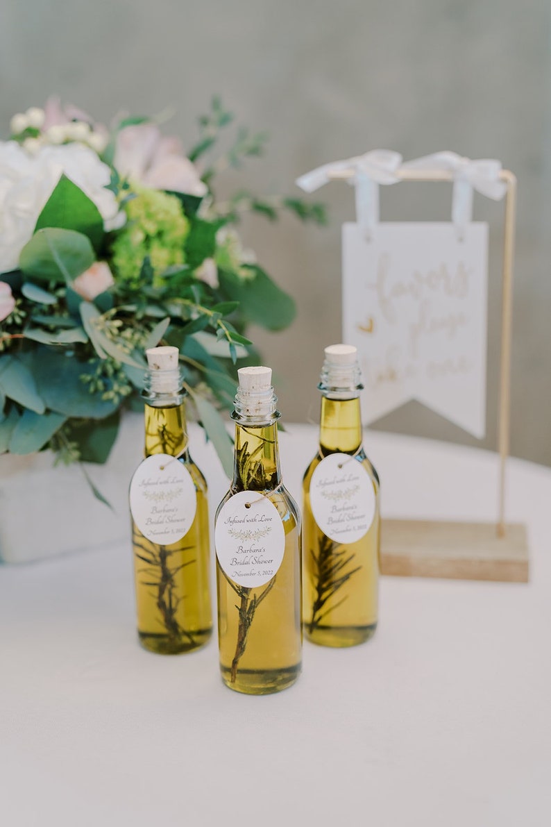 Customizable Herb Infused Olive Oil Bottles With Cork Top Etsy