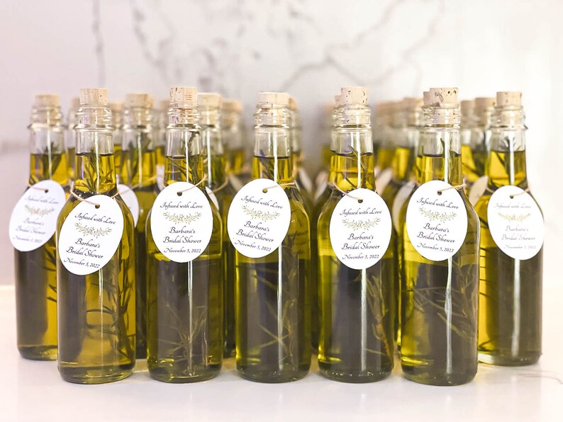 Customizable Herb Infused Olive Oil Bottles With Cork Top Etsy