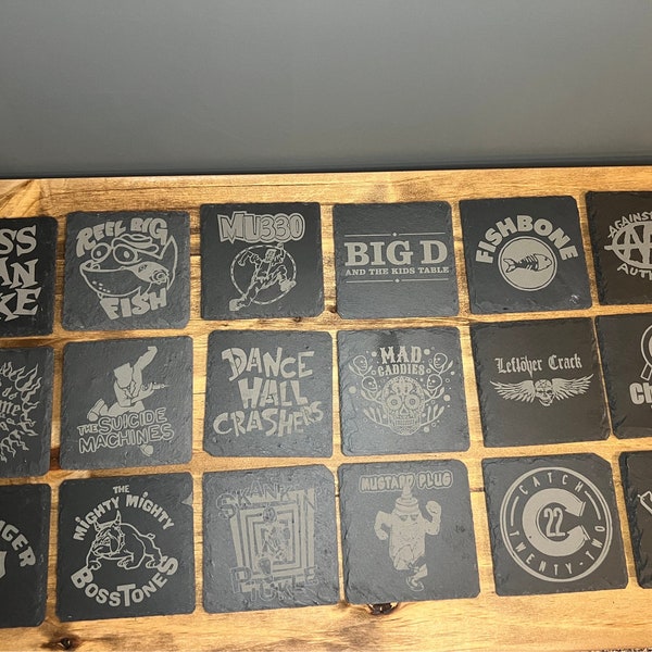 Ska / Skacore/ Ska Punk Coasters - Pick Your Set- Optional Holder - Less Than Jake, Bosstones, Reel Big Fish, Leftover Crack, and MORE!