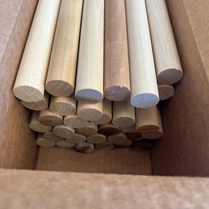 1” Thick Poplar Dowels - Lot of 30+ pieces - Craft Sticks - Dowel Rods 20-21” approximately