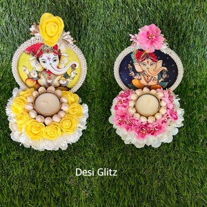 Decorative Tea Light Candle Holder, Indian Decor, Home Decor item for Diwali, Pooja Decor, Festive decoration, Ganesha Candle Holder