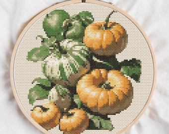 Fall Harvest Cross Stitch Pattern Digital Download