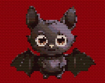 Baby Bat Spooky Cross Stitch Pattern Digital Download