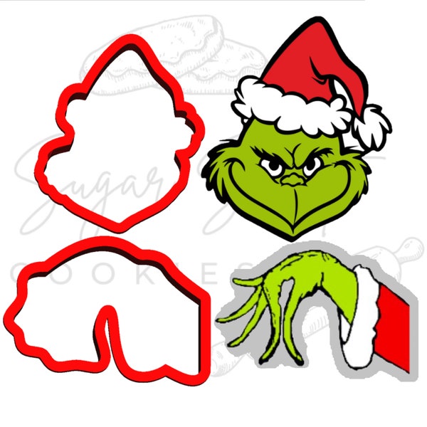 Grinch Cookie Cutter Etsy