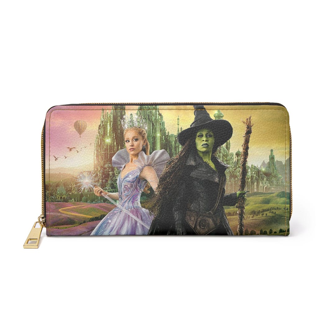 Wicked Wallet Wicked for Good Glinda Elphabazipper Wallet, Personalized Faux Leather ...