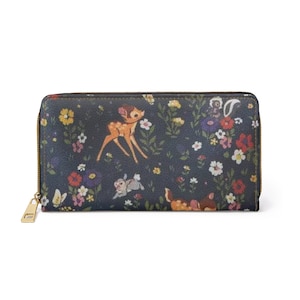Bambi Disney Character Zipper Wallet - Disney Wallet, Gift, Vacation Gift, Disney Gift