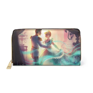 Cenicienta y Príncipe Azul, Disney Zipper Wallet - Disney Wallet, Regalo, Regalo San Valentín, Regalo Disney, Regalos para ella,