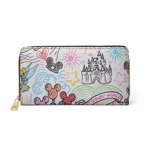 Cartera con cremallera de Mickey Disney - Cartera de Disney, Regalo, Regalo de vacaciones, Regalo de Disney