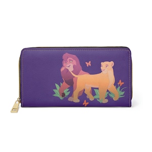 Lion King, Kiara and Kovu, Disney Zipper Wallet - Disney Wallet, Gift, Vacation Gift, Disney Gift