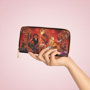 Disney Wallet Lion King Zipper Wallet - Cadeau, Halloween, Cadeau Disney, Cadeaux pour elle, Cadeaux pour lui