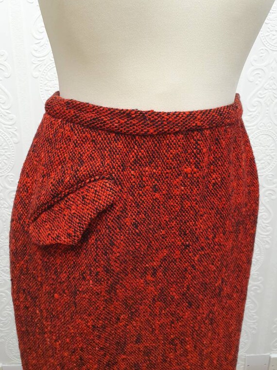 Vintage 1960s red and black handwoven wool Irish … - image 5