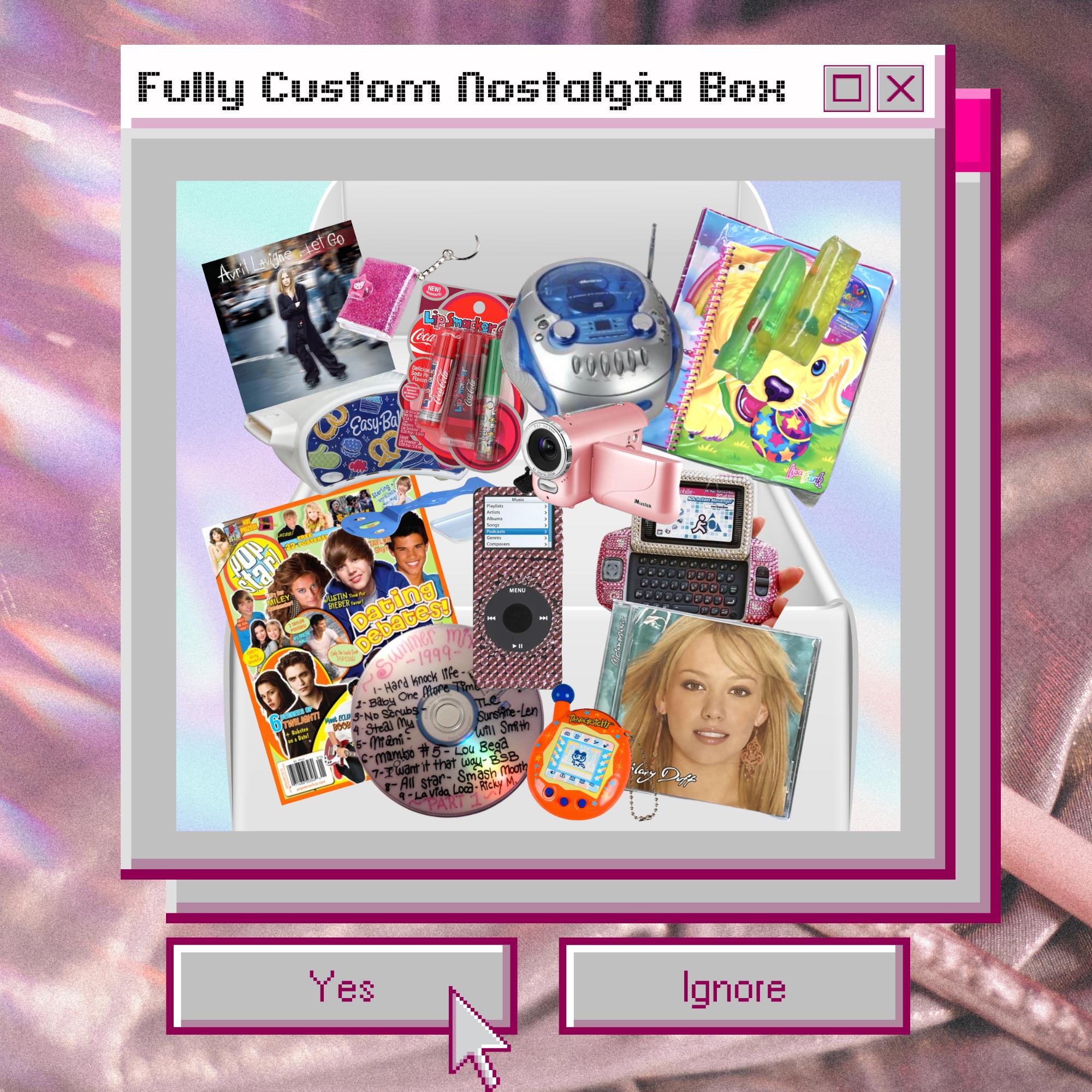 Custom Nostalgia Memory Box, Personalized 90s/2000s Time Capsule