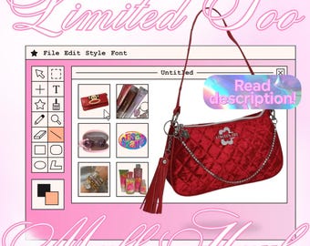 FILLED Y2K Mystery Purse Bag | Limited Too Bag | Mall Haul Purse | Personalized Charm Bracelet | 2000s Nostalgia Gift | Y2K Accessor