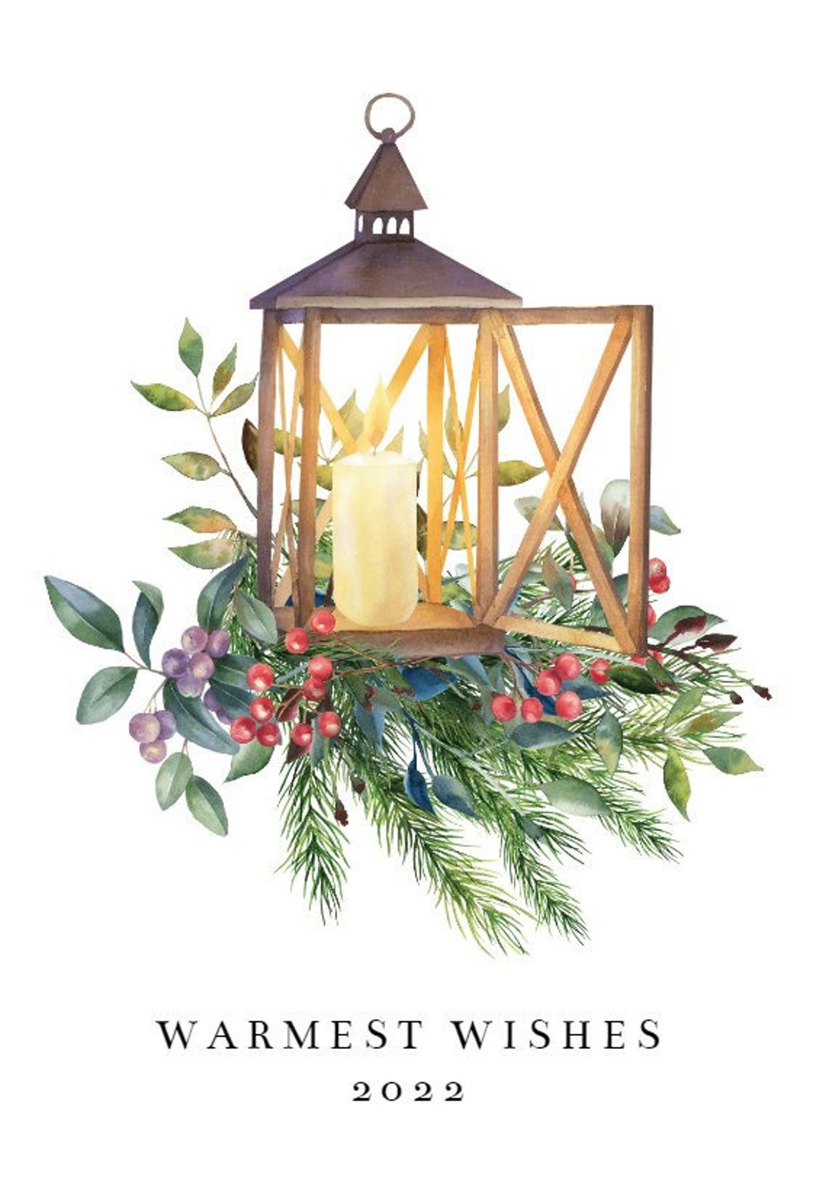 Christmas Candle Folded Printable Digital Download - Etsy