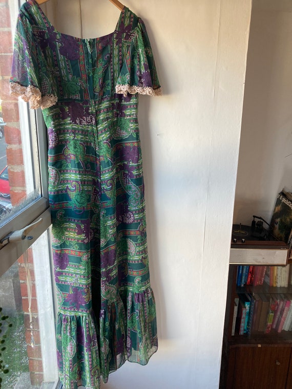 1970s psychedelic maxi dress - image 4