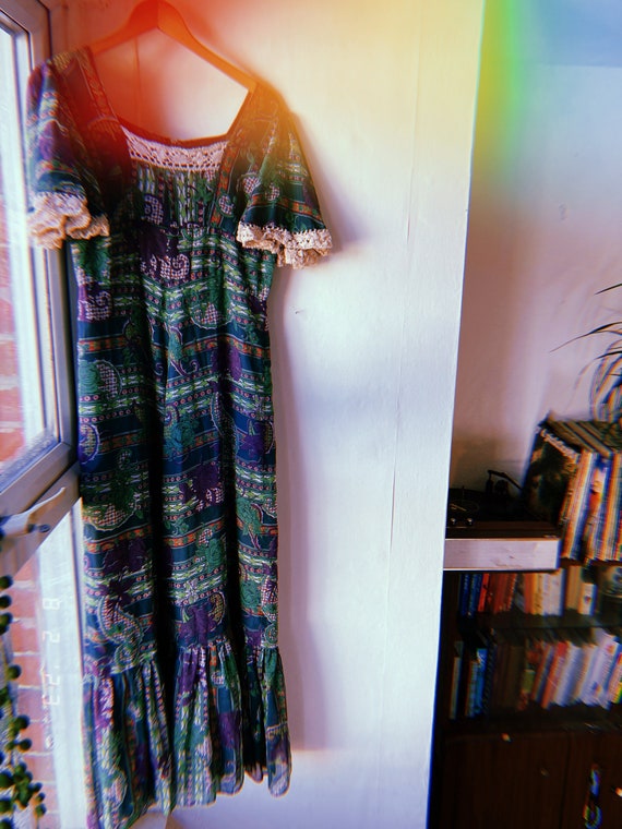 1970s psychedelic maxi dress - image 1