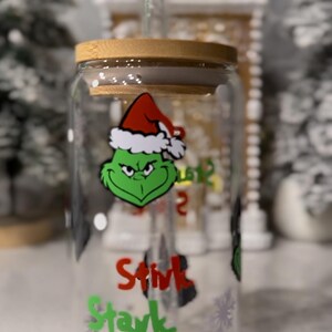 Grinch Glass Cup