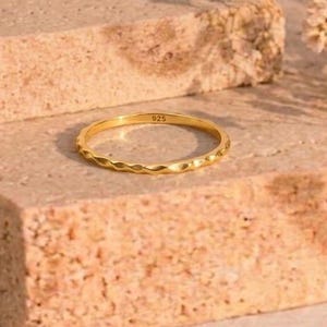 Layered Gold Stacking Ring Gold Filled, Double Band Ring, Dainty Minimalist Ring, Thin Stackable Ring, Everyday Gift for Her