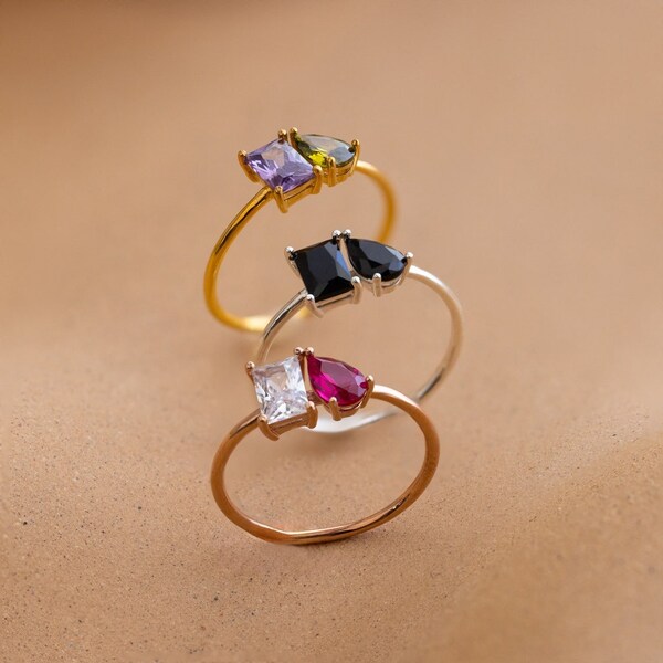 Birthstone Ring - Etsy