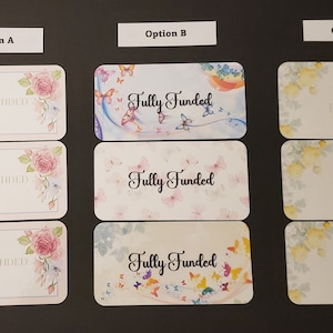 Set of 3 Fully Funded Laminated Placeholders | Sinking Fund Fully Funded Placeholder | Budgets