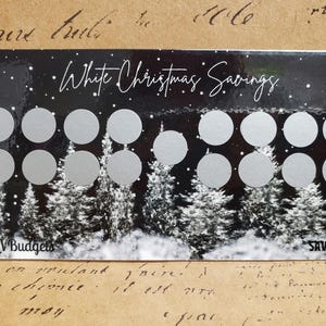 White Christmas Savings Scratch Off | Scratch and Save Savings Challenge | Scratch Off Card | Savings Challenge
