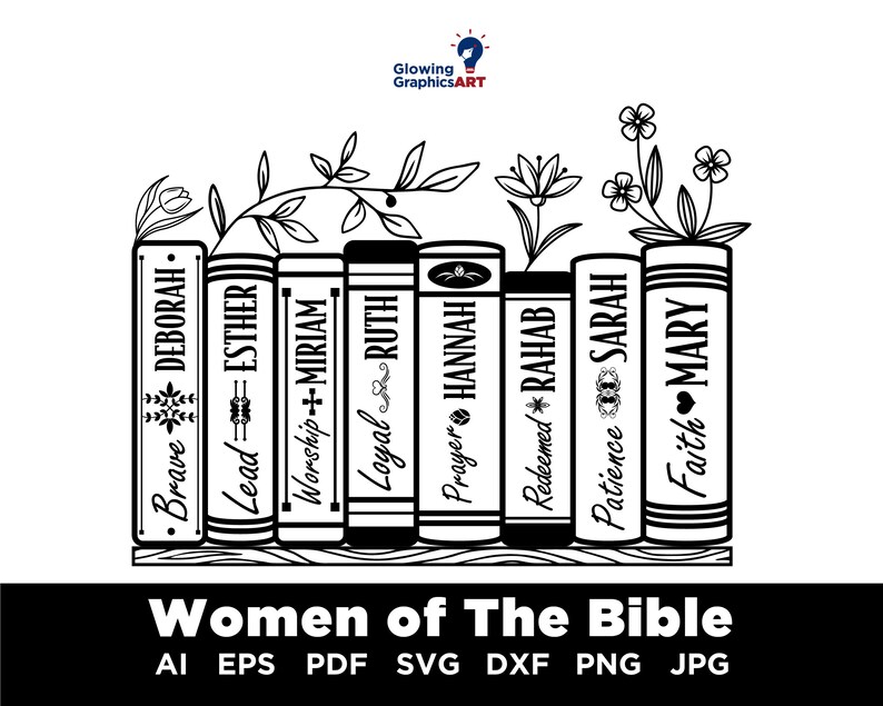 Women of the Bible SVG, Christian Artwork, Christian Women, Christian
