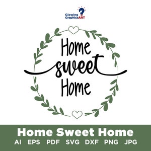 Home Sweet Home SVG, Farmhouse Style Design, Sweet Home Svg, Farmhouse Porch Sign Svg, Home Decor Svg, Home Sign Svg, Welcome Sign, Cricut