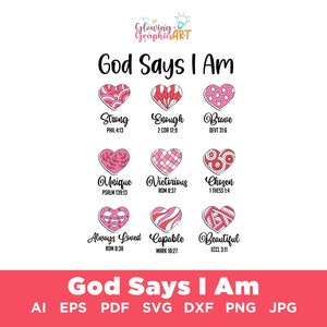God Says I am Valentine Png, Candy Heart, Jesus Valentine, Christian Valentine, Valentine Bible Verse png, Retro Valentine , God Valentine