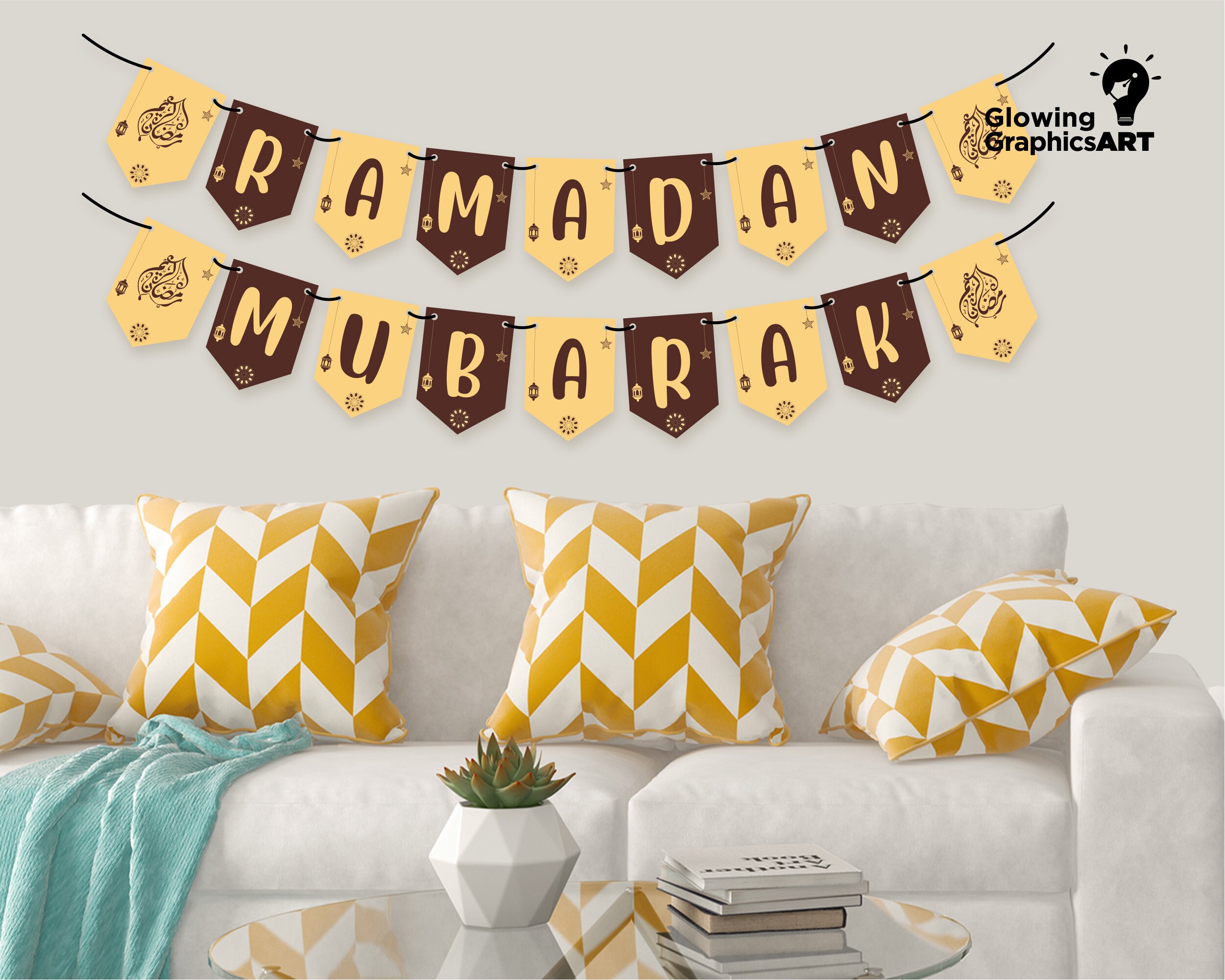 Printable Ramadan Mubarak Banner, Ramadan Bunting, Ramadan Mubarak ...
