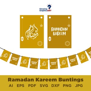Ramadan Kareem Banner, Ramadan Kareem Decoration, Ramada Kareem Bunting, Ramadan Kareem SVG, Modern Ramadan Decor, Printable Ramadan Banner