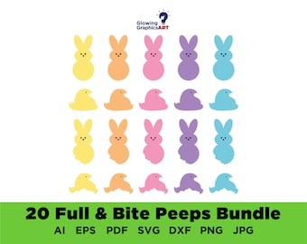 Easter Bunny Peeps Svg Png, Happy Easter SVG, Peeps Svg, Easter SVG, Easter Shirt SVG, Easter peeps clipart , Peeps Friends Svg, Png, Cricut