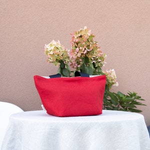 Waterproof Linen Lunch Bag | Organic Linen Bag With Impregnated Linen Inside | Bag For Lunch | Minimal Handbag | Office Lunch Bag
