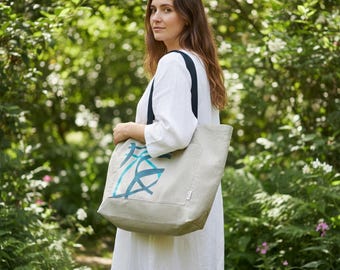 Linnen draagtas | Duurzame linnen boodschappentas | Linnen strandtas | Boodschappentas | Schoudertas| Milieuvriendelijke tas, portemonnee, handtas | Cadeau-idee