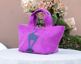 Waterdichte linnen lunchtas | Leraar lunchtas kerstcadeau voor haar hem | Tas voor lunch | Minimalistische handtas | Kantoor lunchtas