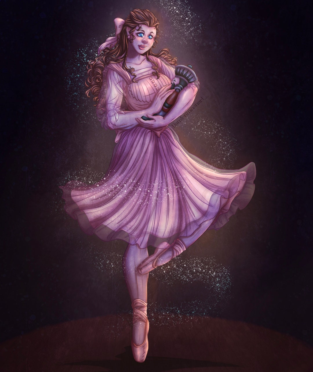 Clara and the Nutcracker art Print Etsy