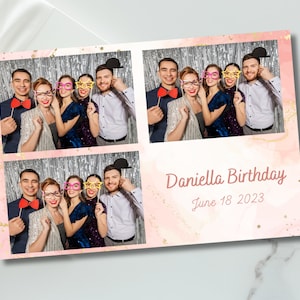 3B BIRTHDAY TEMPLATE Sweet 16 Pink PHOTOBOOTH