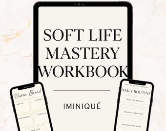 Soft Life Self-Care Workbook | Goal Planner & Mindset Journal | Instant Download