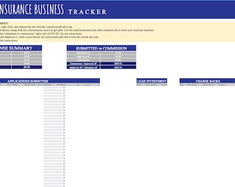 Sales Tracker, Versicherungen & Ausgaben Tracker, Google Sheets (Digitaler Download)