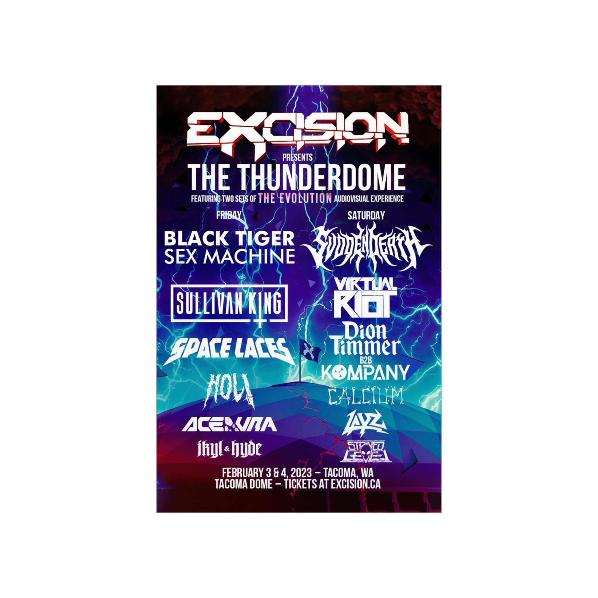 Excision Thunderdome 2023 Flyer/lineup Poster Etsy