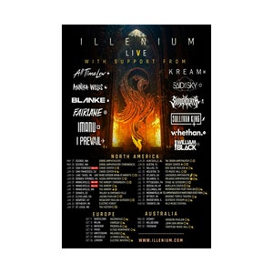 ILLENIUM - Live 2023 (Tour Dates Poster)