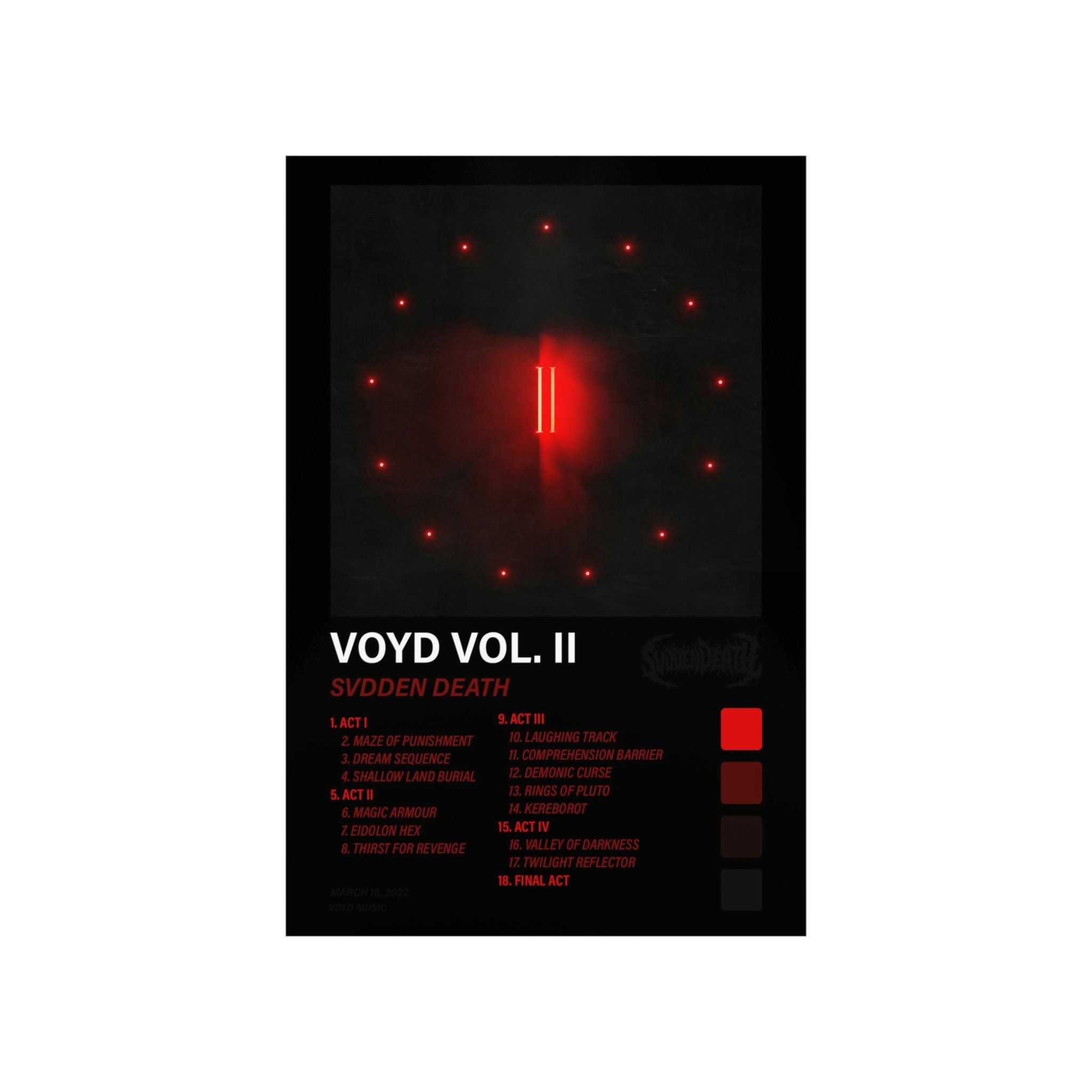 SVDDEN DEATH VOYD Vol. 2 album Poster Etsy