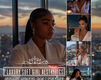 Soft Girl Era Stock Images | AI Stock Beauty Models | Soft Girl Era | Melanin Luxury Living Lifestyle | Beauty Brands Soft Life