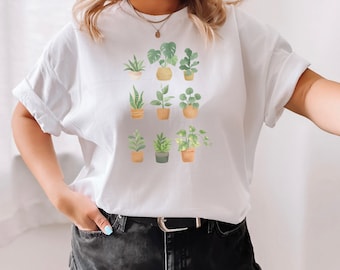 Weißes Houseplant Graphic Tee / / Plant T-Shirt / / Plant Mom Dad Geschenk