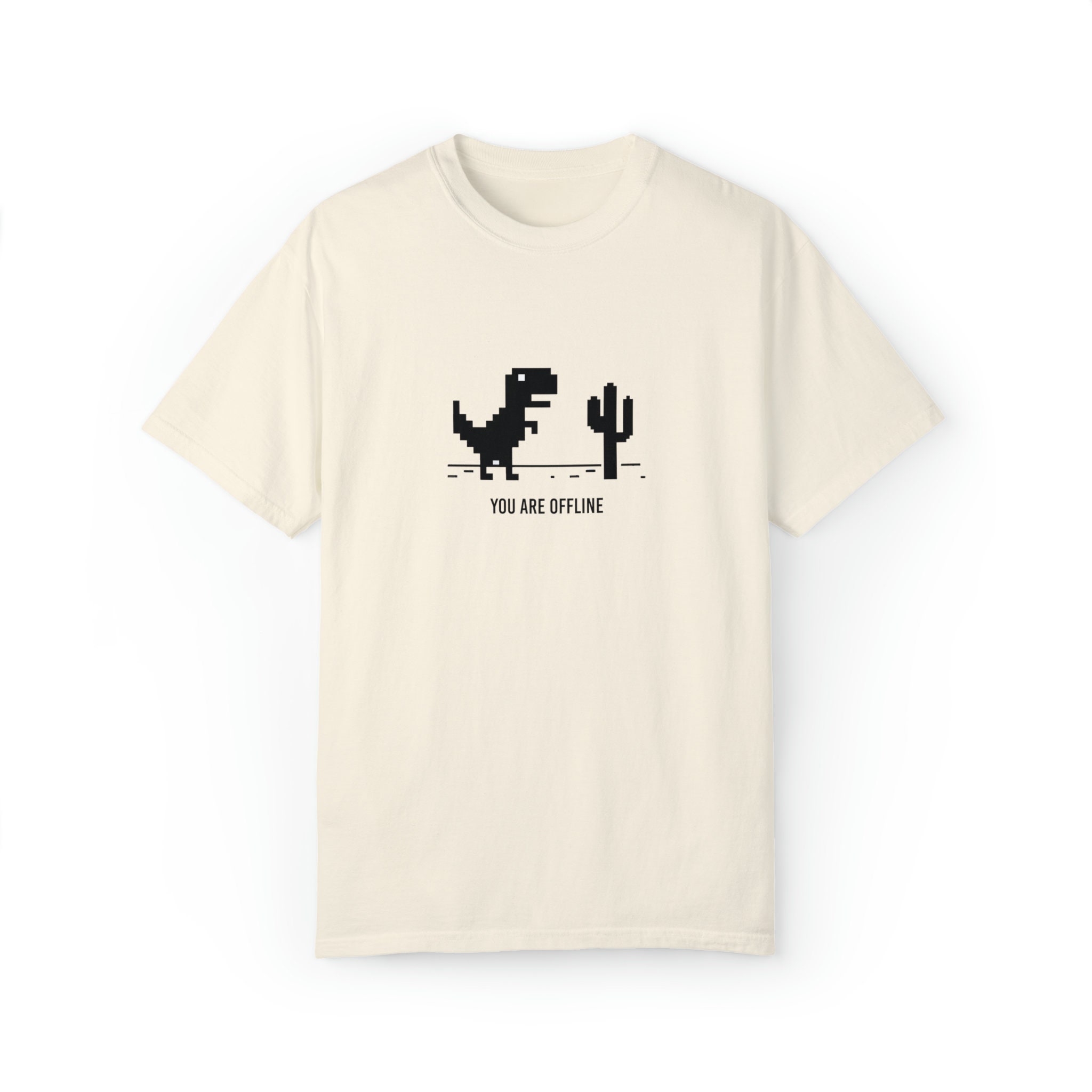  You Are Offline T-Rex [Dino Run] Pixel Art Dinosaur Game Long  Sleeve T-Shirt : Clothing, Shoes & Jewelry