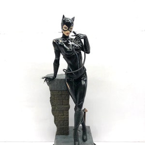 Black Cat Woman | DC , 3D Print Figure (12&quot; inches / 30 cm) |  Resin Figure / Statue Painted 3D Model - Movie Characters - 3D Model - Hero