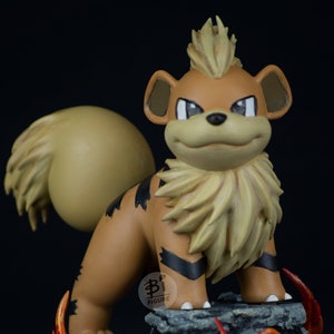 Growlithe | Pokemon, Figurka do druku 3D (5 cali / 13 cm) | Figurka z żywicy / Statua Malowany model 3D - Postacie z filmów - Model 3D - Bohater