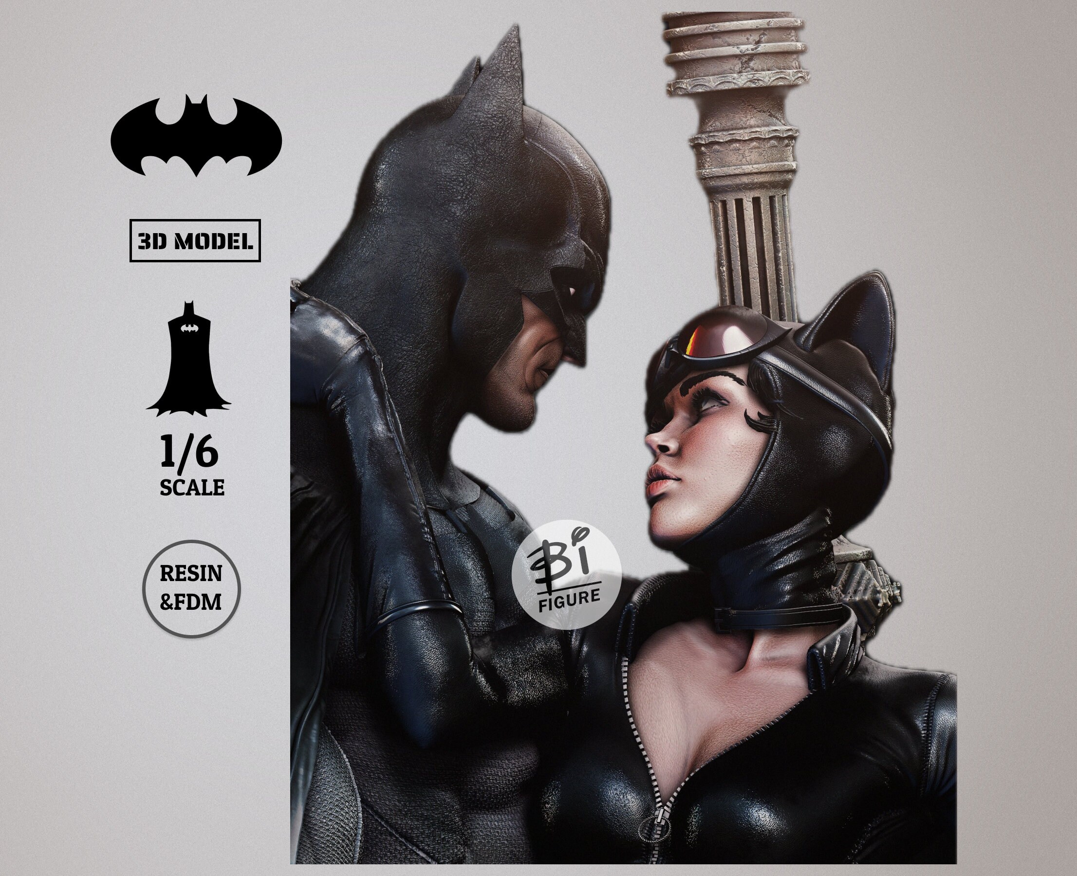 バットマン & ブラック キャットウーマン | DC、3D プリント