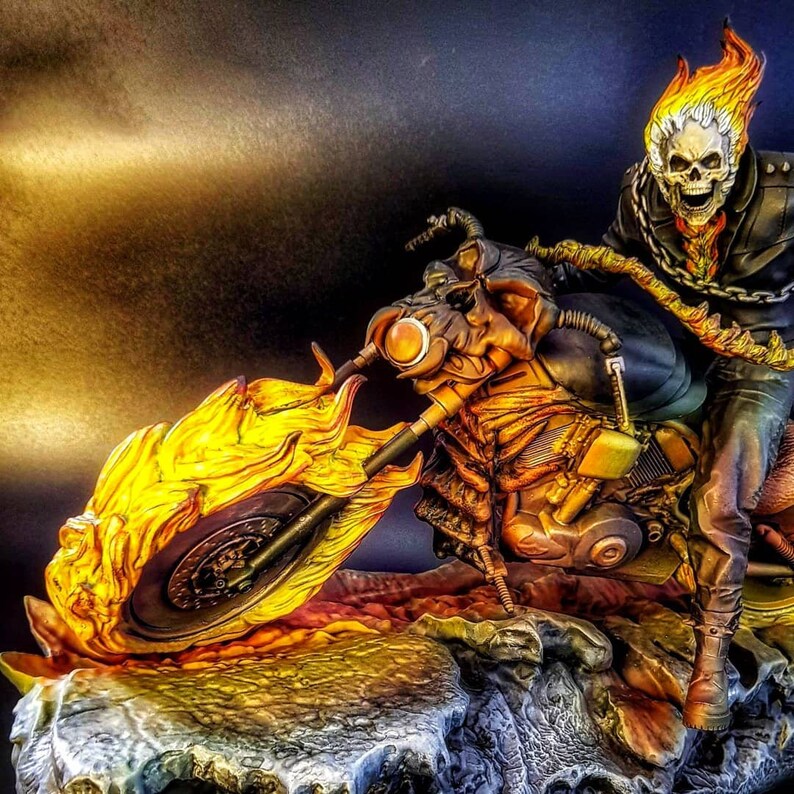 Ghost Rider , 3D Print Figure 12 Inches / 30 Cm Resin Figure / Statue ...