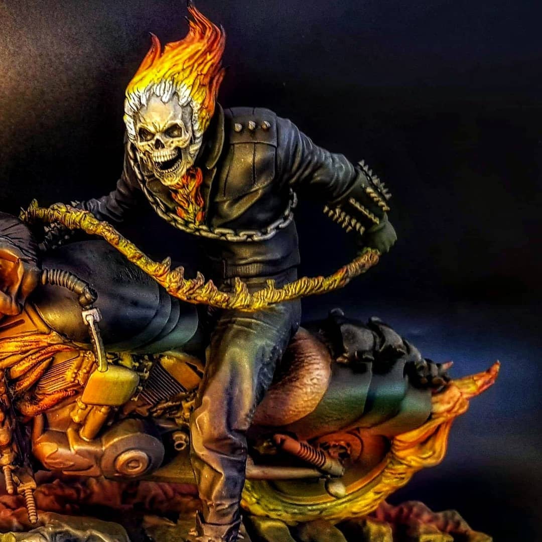 Ghost Rider , 3D Print Figure 12 Inches / 30 Cm Resin Figure / Statue ...
