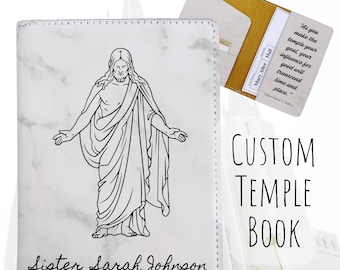 Personalized LDS Temple Recommend Holder: Custom Engraved PU Leather